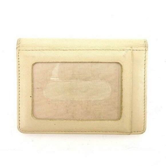 Auth Saint Laurent Card Case Beige Silver Woman - Picture 2 of 6